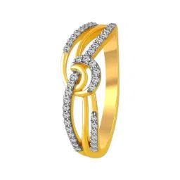P.C. Chandra Jewellers 14KT (585) Yellow Gold and Diamond Finger Ring for Women-picture-27