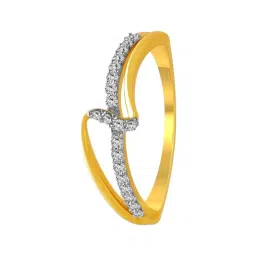 P.C. Chandra Jewellers 14KT (585) Yellow Gold and Diamond Finger Ring for Women-picture-39