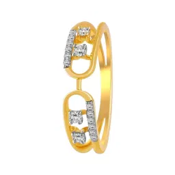 P.C. Chandra Jewellers 14KT (585) Yellow Gold and Diamond Finger Ring for Women-picture-16