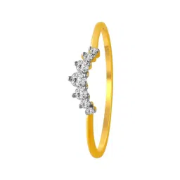 P.C. Chandra Jewellers 14KT (585) Yellow Gold and Diamond Finger Ring for Women-picture-28