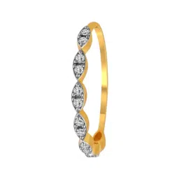 P.C. Chandra Jewellers 14KT (585) Yellow Gold and Diamond Finger Ring for Women-picture-23