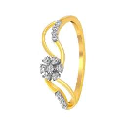 P.C. Chandra Jewellers 14KT (585) Yellow Gold and Diamond Finger Ring for Women-picture-35