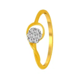 P.C. Chandra Jewellers 14KT (585) Yellow Gold and Diamond Finger Ring for Women-picture-24