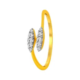 P.C. Chandra Jewellers 14KT (585) Yellow Gold and Diamond Finger Ring for Women-picture-25