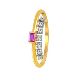 P.C. Chandra Jewellers 14KT (585) Yellow Gold and Diamond Finger Ring for Women-picture-18