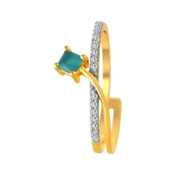 P.C. Chandra Jewellers 14KT (585) Yellow Gold and Diamond Finger Ring for Women-picture-23