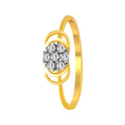 P.C. Chandra Jewellers 14KT (585) Yellow Gold and Diamond Finger Ring for Women-picture-34