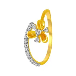 P.C. Chandra Jewellers 14KT (585) Yellow Gold and Diamond Finger Ring for Women-picture-26