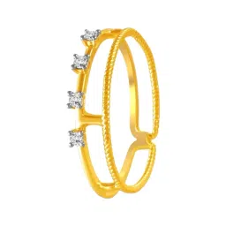 P.C. Chandra Jewellers 14KT (585) Yellow Gold and Diamond Finger Ring for Women-picture-40