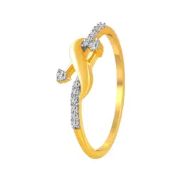 P.C. Chandra Jewellers 14KT (585) Yellow Gold and Diamond Finger Ring for Women-picture-31