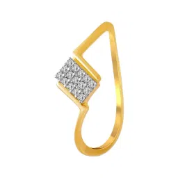 P.C. Chandra Jewellers 14KT (585) Yellow Gold and Diamond Finger Ring for Women-picture-41
