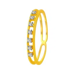 P.C. Chandra Jewellers 14KT (585) Yellow Gold and Diamond Finger Ring for Women-picture-20