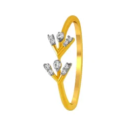 P.C. Chandra Jewellers 14KT (585) Yellow Gold and Diamond Finger Ring for Women-picture-37