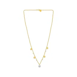 P.C. Chandra Jewellers 14KT (585) Yellow Gold and Diamond Necklace for Women-picture-13
