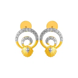 P.C. Chandra Jewellers 14KT (585) Yellow Gold and Diamond Stud Earrings for Women-picture-46