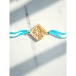 P.C. Chandra Jewellers 14KT Yellow Gold Shree Diamond-Patterned Rakhi for Men-picture-48