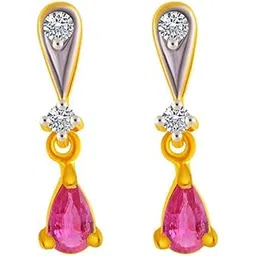 p.c. chandra jewellers 18K Gold with Diamond Clip-On Earring for Women, Gold-picture-11