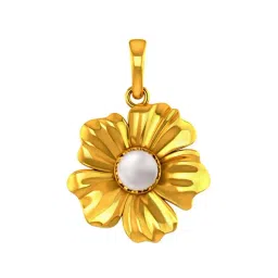 P.C. Chandra Jewellers 18k Yellow Gold Pendant with A Five-petal Floral Design for Women & Girls-picture-13
