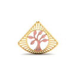 P.C. Chandra Jewellers 18k Yellow Gold Unique Shaped A Rose Tree Inside Pendant-picture-33