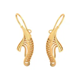 P.C. Chandra Jewellers 18KT Yellow Gold Earrings With Distinctive Bent Conical Form-picture-43