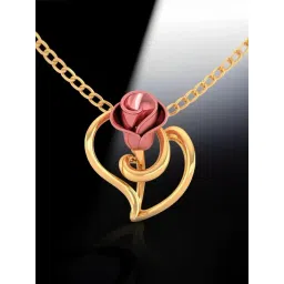 P.C. Chandra Jewellers 18KT Yellow Gold With Rose Pendant (Without Chain) for Women & Girls-picture-35