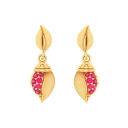 P.C. Chandra Jewellers 22k Gold Lovely Stone For You Drop Earrings-picture-14