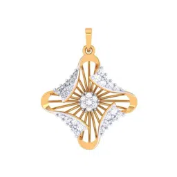 P.C. Chandra Jewellers 22k Yellow Gold Diamond-shaped Pendant-picture-25