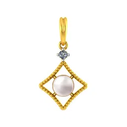P.C. Chandra Jewellers 22k Yellow Gold Pendant with A Pearl & Stone Detailing for Women & Girls-picture-30