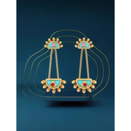 P.C. Chandra Jewellers 22KT Yellow Gold Earrings With Magnificent Sunrise Shaped Design-picture-30