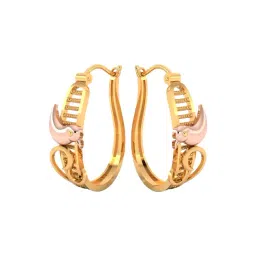 P.C. Chandra Jewellers 22KT Yellow Gold Elegant Earrings Featuring Bird Design image 5