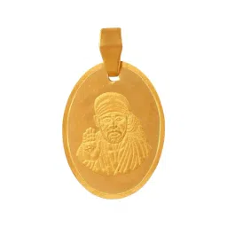 P.C. Chandra Jewellers 22KT Yellow Gold Oval Sai Baba Pendant (Without Chain) for Women & Girls-picture-40