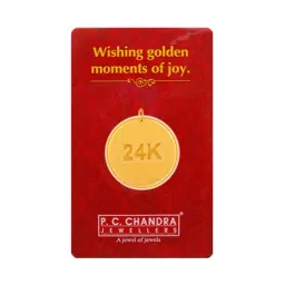 P.C. Chandra Jewellers 24k (999) 1gm Yellow Gold Coin Pendant-picture-12
