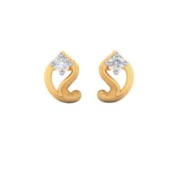 p.c. chandra jewellers BIS Hallmarked 18k Yellow Gold Diamond Kalka Designed Stud Earrings for Women & Girls-picture-26