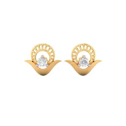 p.c. chandra jewellers BIS Hallmarked 18k Yellow Gold Diamond Mini Ear Tops/Stud Earrings for Women & Girls-picture-27
