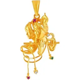 p.c. chandra jewellers P. C. Chandra Jewellers 22k (916) Yellow Gold, American Diamond and Pearl Pendant for Women - 4.56 Grams-picture-10