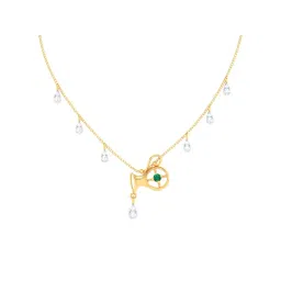 p.c. chandra jewellers P.C Chandra Jewellers 18k Yellow Gold & Diamond Unique Aquarius Themed Necklace-picture-21