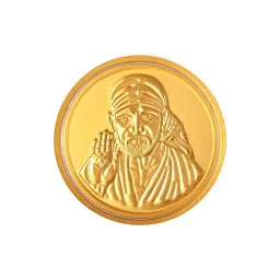 P.C. Chandra Jewellers Sai-Inscribed 24k (999) 0.3gm Yellow Gold Foil Coin-picture-30