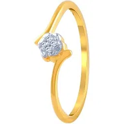 p.c. chandra jewellers Women's Metal Yellow-Gold 14k (585) Yellow Gold and American Diamond Ring - 0.993 Grams-picture-36