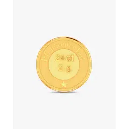 pc jeweller 2G 24 KT (995) Yellow Gold Floral Coin-picture-11