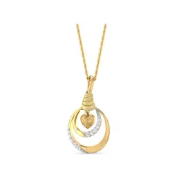 PC Jeweller Love Vibes 18k Gold Pendant with Chain for Women-picture-28