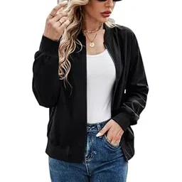 pdkfashions Solid Black Full Sleeves Winter Wear jacket for Women-picture-56