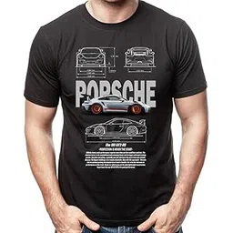 pdlprint New Porsche 911 Car Unisex Regular Fit Graphic Printed Enthusiast-picture-56