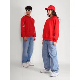 Peach Founder's Fab Unisex Appliqued Sweatshirt-picture-39