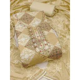 Peachmode Embellished Unstitched Dress Material-picture-17