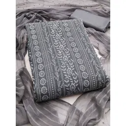 Peachmode Embroidered Silk Georgette Unstitched Dress Material-picture-35