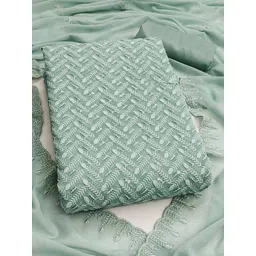 Peachmode Embroidered Silk Georgette Unstitched Dress Material-picture-26