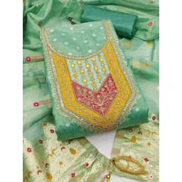 Peachmode Embroidered Unstitched Dress Material-picture-12