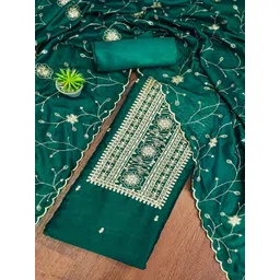 Peachmode Floral Embroidered Sequinned Unstitched Dress Material-picture-22