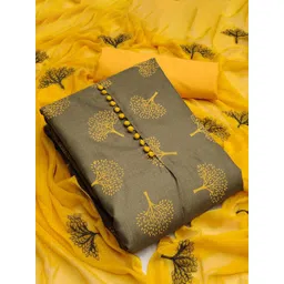 Peachmode Printed Pure Cotton Unstitched Dress Material-picture-40