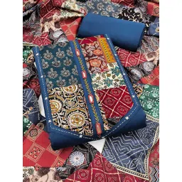 Peachmode Printed Pure Cotton Unstitched Dress Material-picture-19